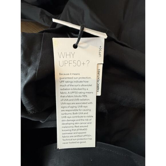 NWT Mott50 Serena Ruffle V-Neck Maxi Dress Sun Protection Black Sz Small - Picture 8 of 12